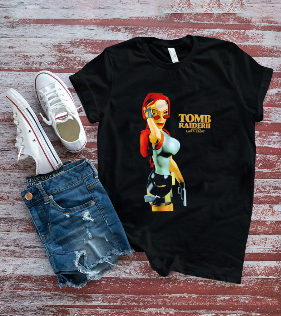 Lara Croft Tomb Raider II Starring Iconic Video Game T-Shirt