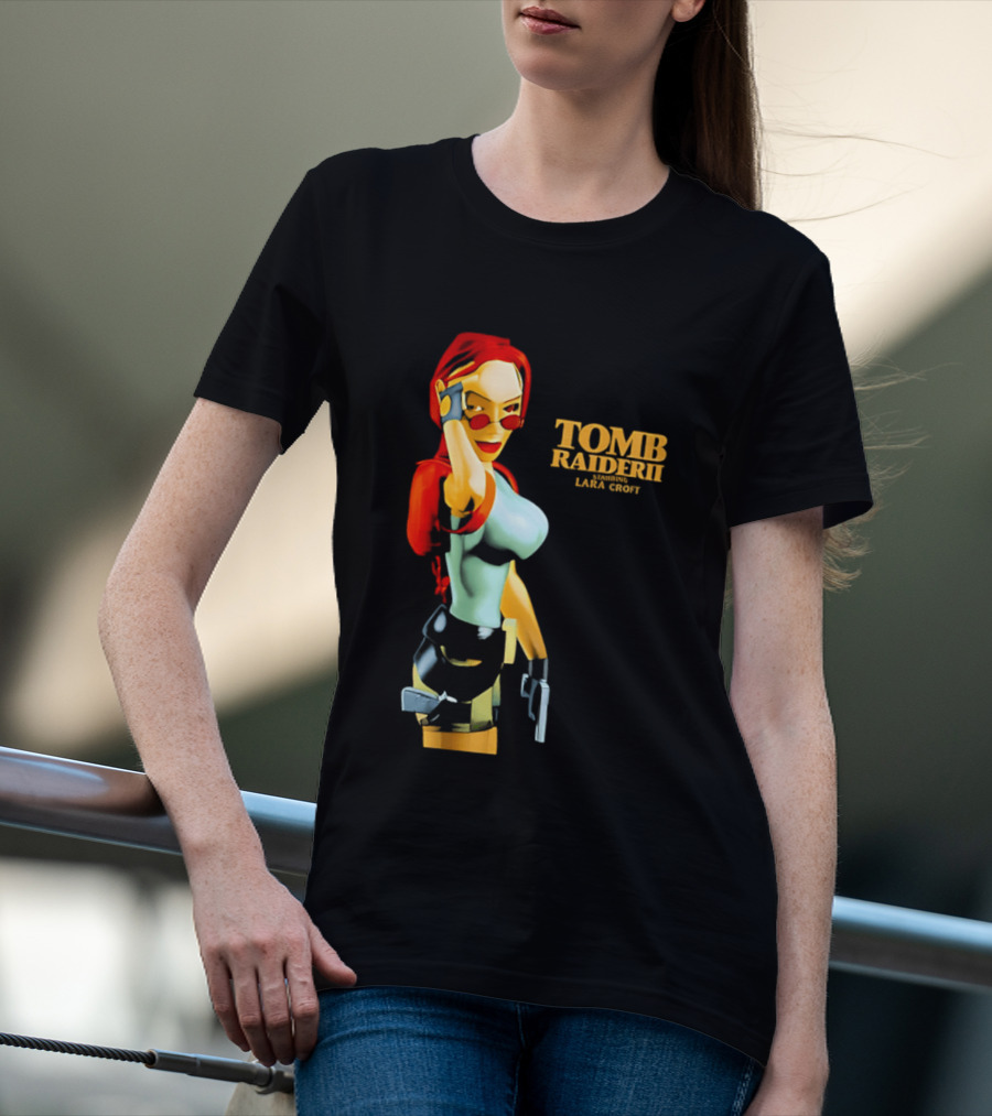 Lara Croft Tomb Raider II Starring Iconic Video Game T-Shirt