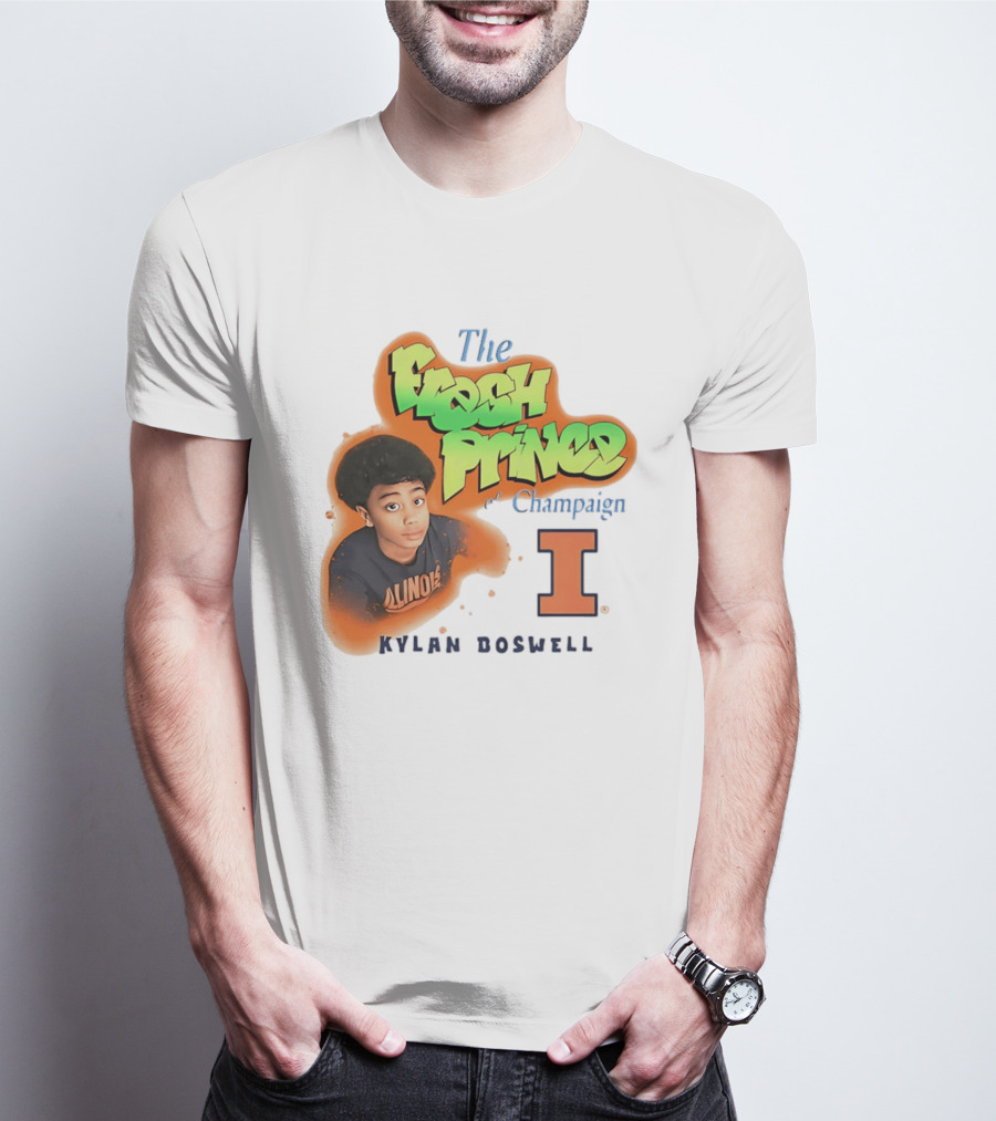 Kylan Boswell Illinois Fighting Illini The Fresh Prince Of Champaign T-Shirt