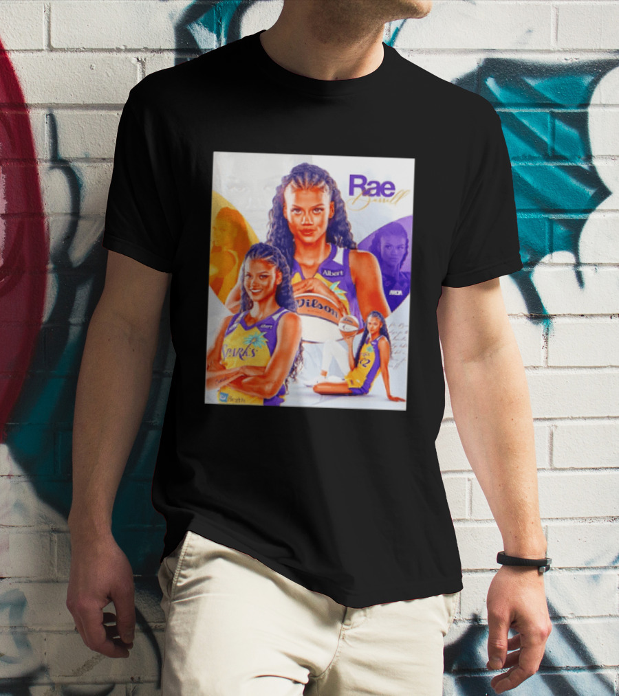WNBA Rae Burrell Los Angeles Sparks No 22 Wilson Basketball Collage T-Shirt