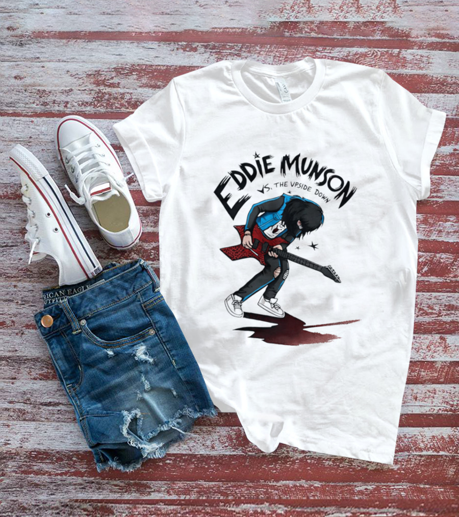 Eddie Munson Vs The Upside Down Stranger Things Guitar Battle Scene T-Shirt