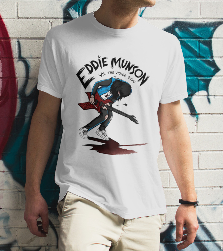 Eddie Munson Vs The Upside Down Stranger Things Guitar Battle Scene T-Shirt