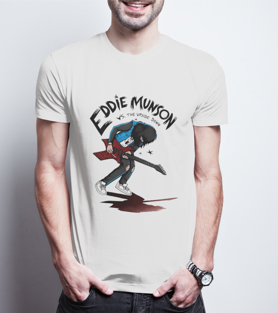 Eddie Munson Vs The Upside Down Stranger Things Guitar Battle Scene T-Shirt