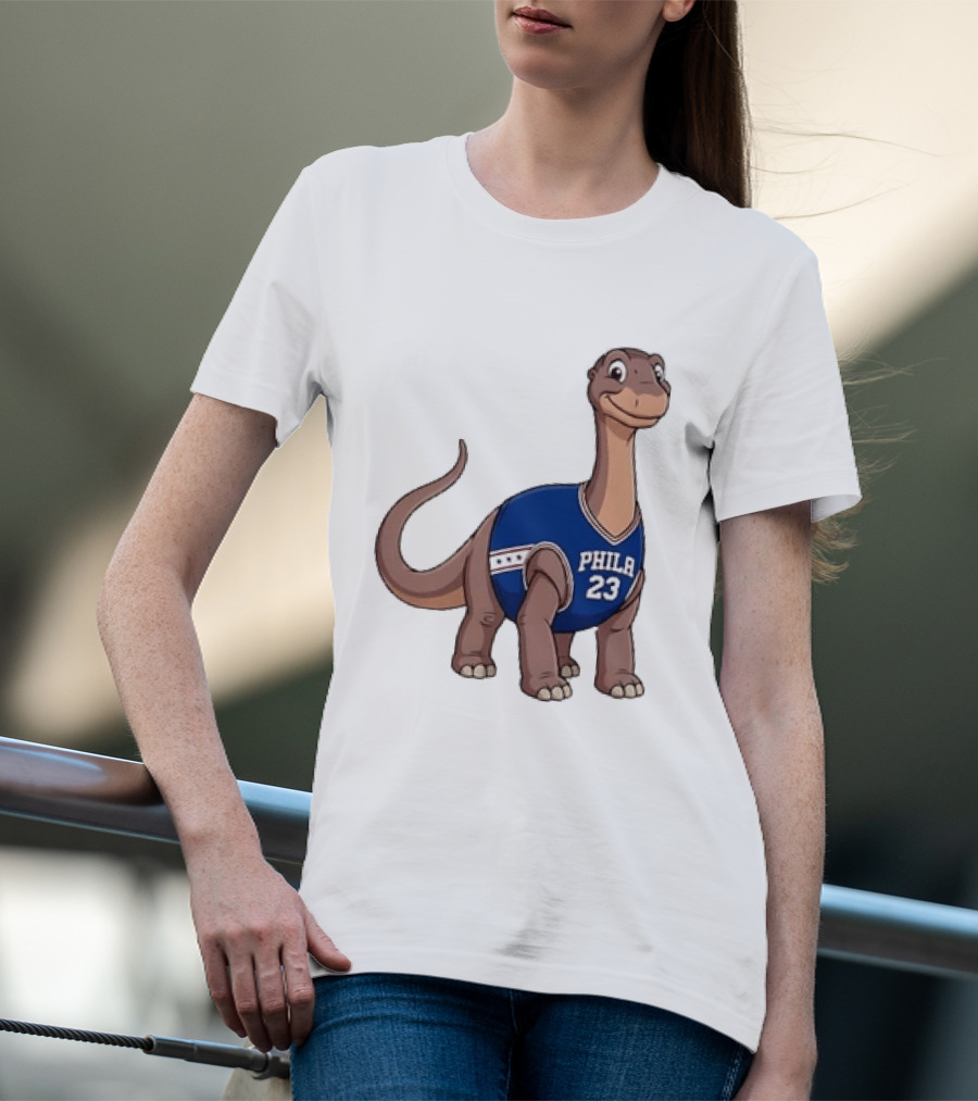 Phila 23 Dinosaur In Philadelphia 76ers Basketball Jersey T-Shirt