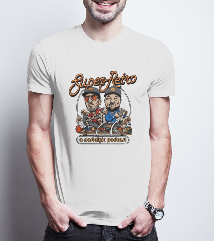Super Retro SR A Nostalgic Podcast T-Shirt