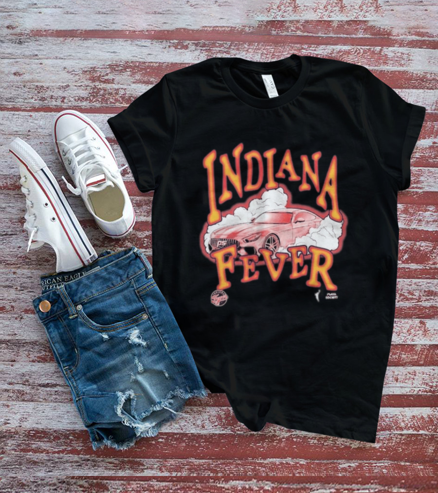 Indiana Fever Playa Society Sketch Car And Smoke T-Shirt