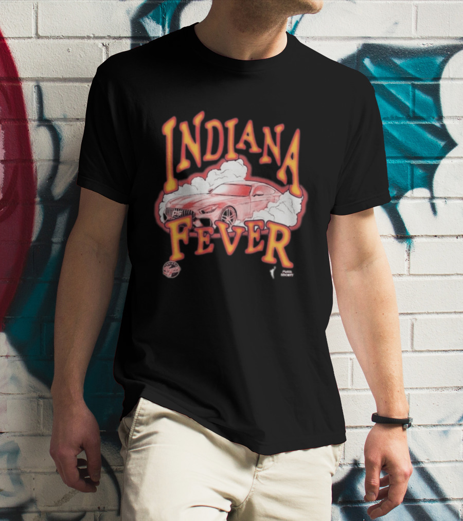Indiana Fever Playa Society Sketch Car And Smoke T-Shirt
