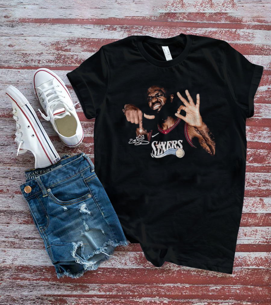 LeBron James Philadelphia 76ers Sixers OK Basketball Image T-Shirt