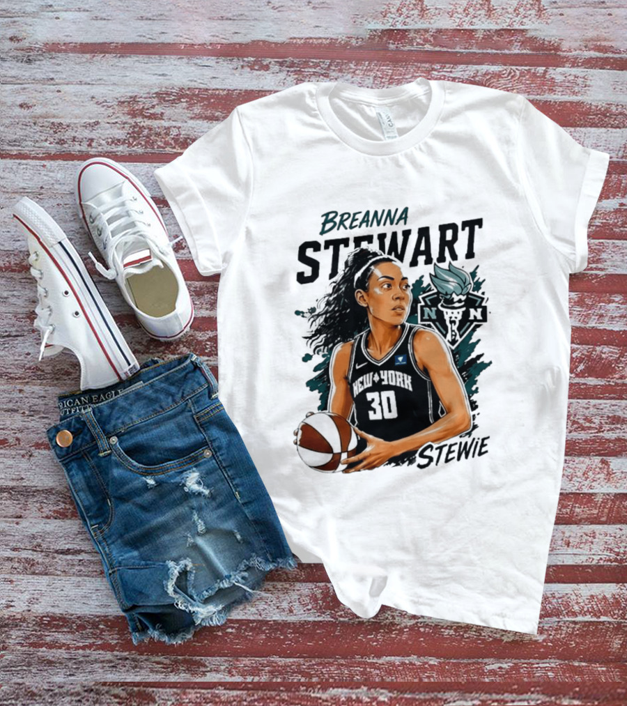 Breanna Stewart New York Liberty Stewie 30 Basketball Star T-Shirt