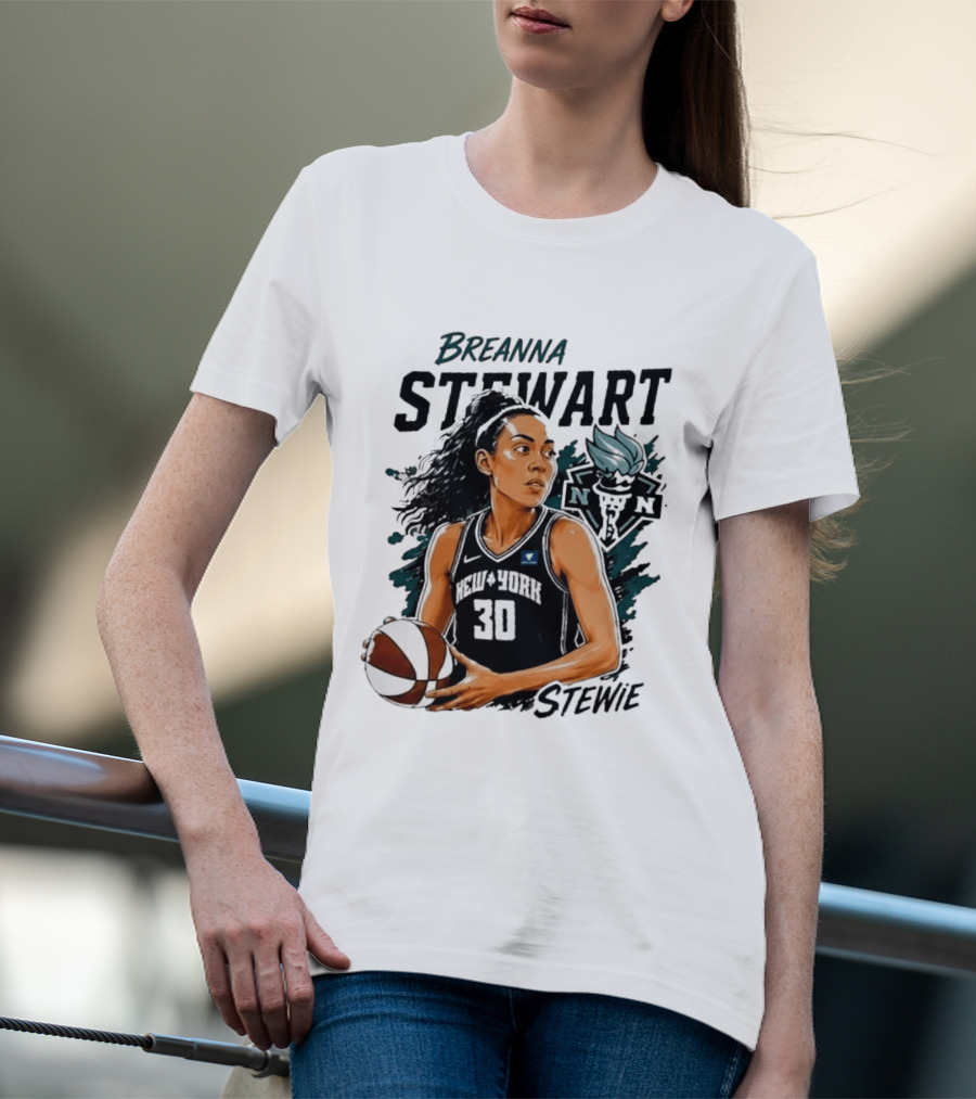 Breanna Stewart New York Liberty Stewie 30 Basketball Star T-Shirt