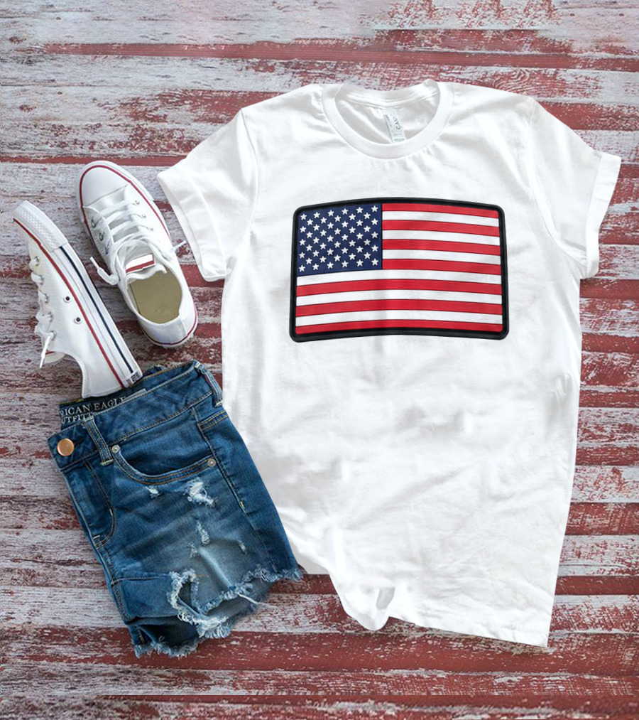 Dan Cevette American Flag Hat United States Stars And Stripes T-Shirt