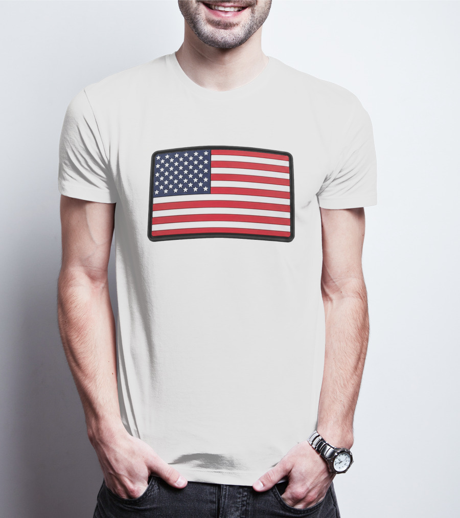 Dan Cevette American Flag Hat United States Stars And Stripes T-Shirt