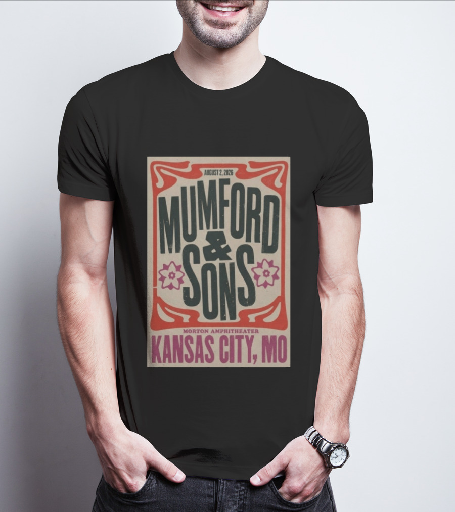Mumford And Sons August 2 2026 Morton Amphitheater Kansas City MO T-Shirt