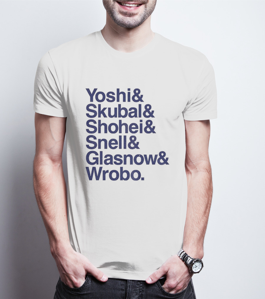 Yoshi Skubal Shohei Snell Glasnow Wrobo Dodgers Pitchers Ampersand T-Shirt