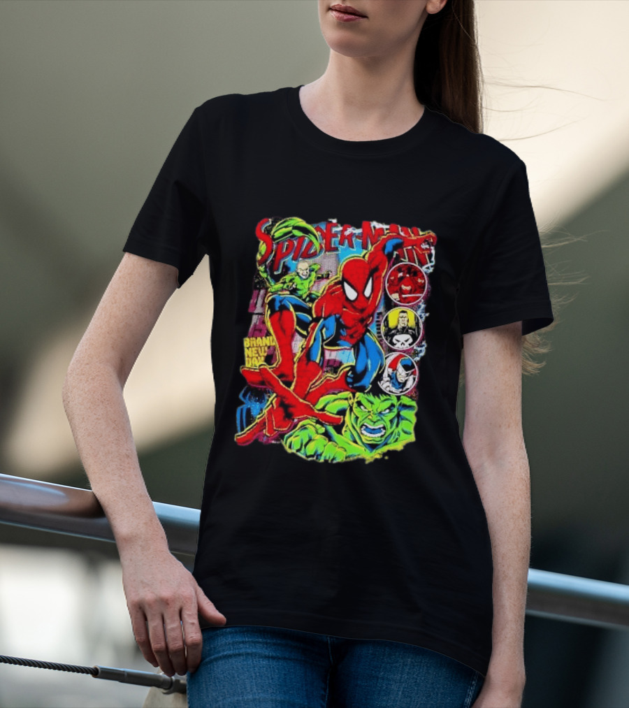 Spider Man Marvel Hulk Punisher Scorpion Ninja Brand New Day T-Shirt