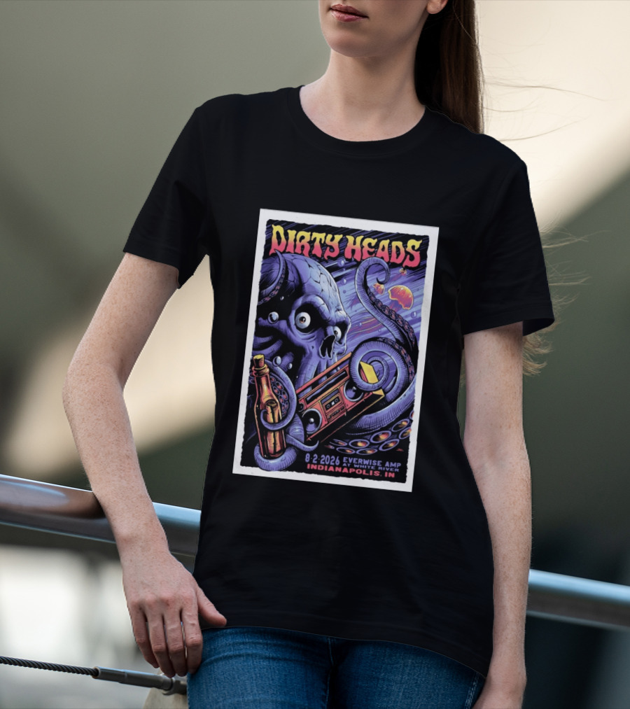 Dirty Heads Aug 2 2026 Everwise Amp Indianapolis IN Alien Octopus T-Shirt