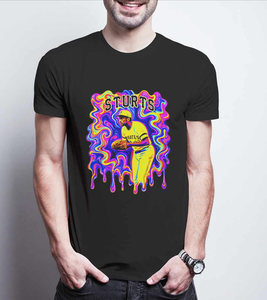Pirates Dock Ellis Psychedelic Sturts Baseball Pitcher T-Shirt