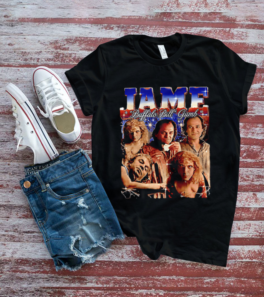 Buffalo Bill Gumb Silence Of The Lambs Movie Character Collage T-Shirt