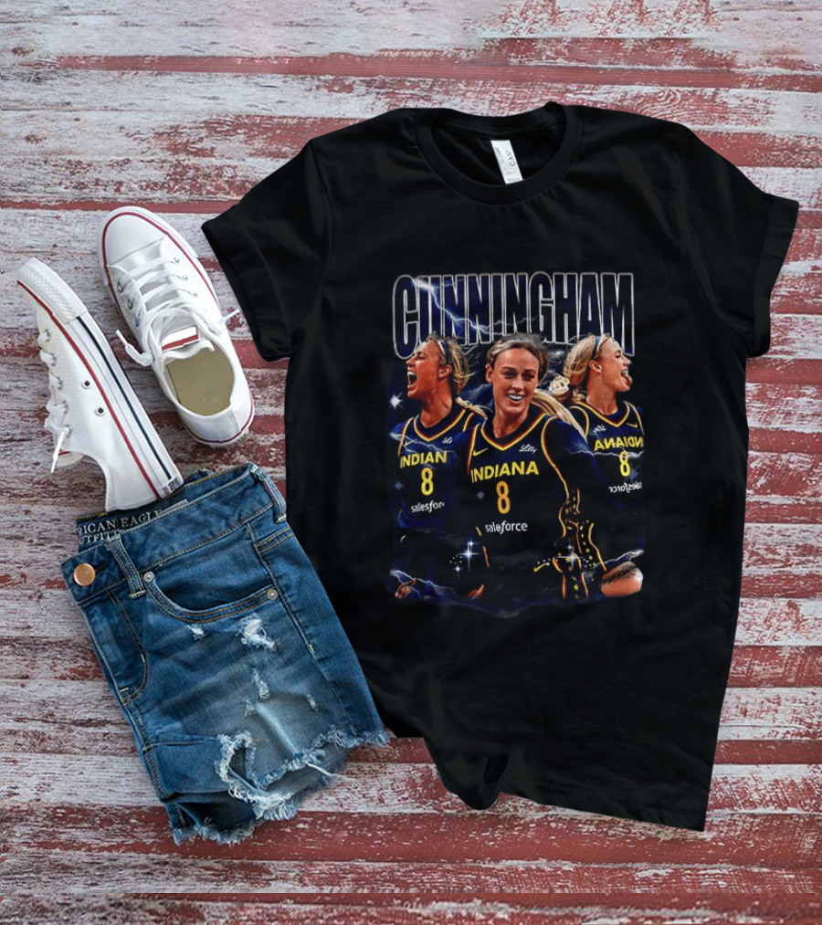Cunningham 8 Indiana Fever Basketball Salesforce Sports T-Shirt