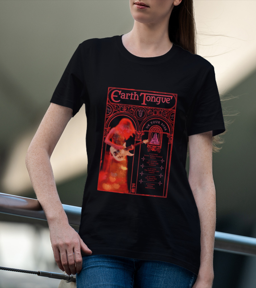 Earth Tongue UK Tour 2026 Down Stokes Festival Bristol Gilded Gothic Artistry T-Shirt