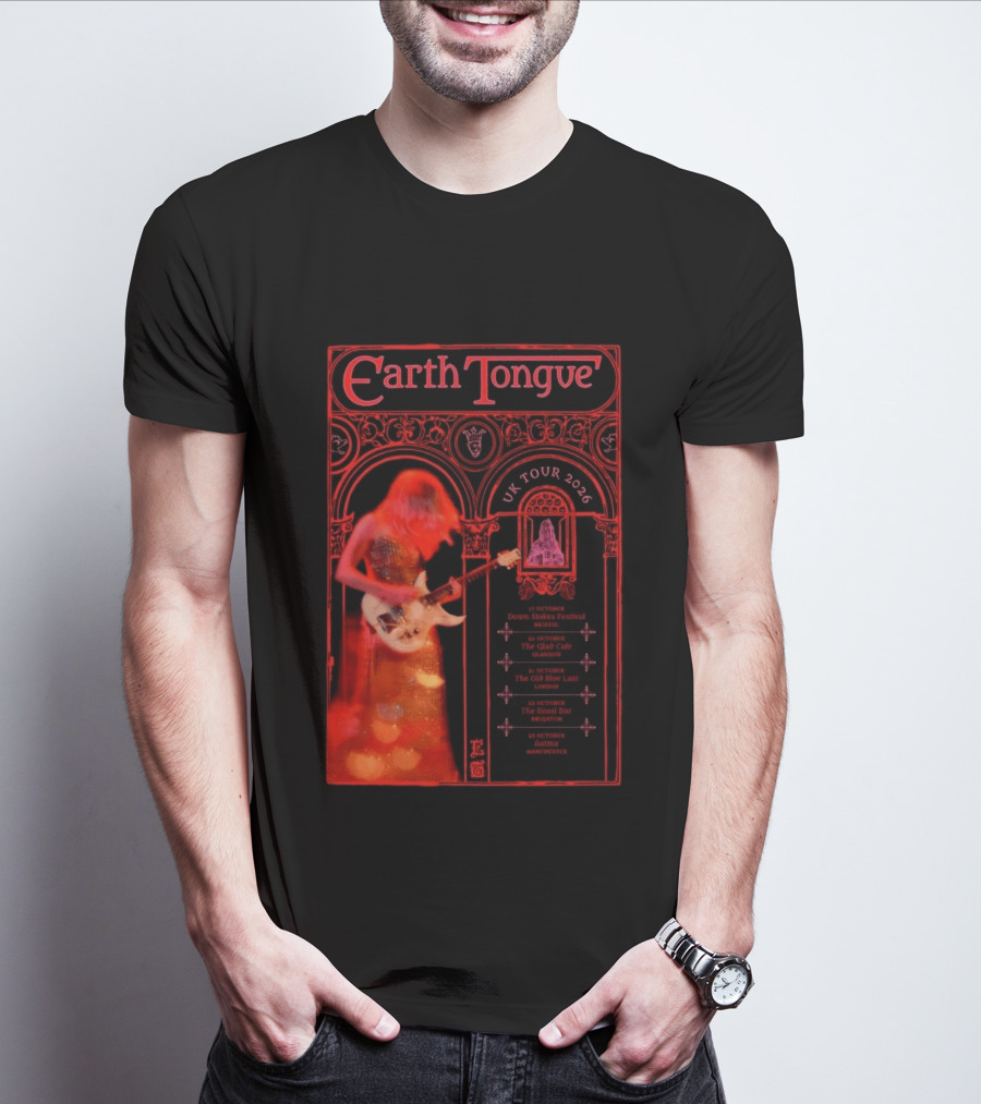 Earth Tongue UK Tour 2026 Down Stokes Festival Bristol Gilded Gothic Artistry T-Shirt