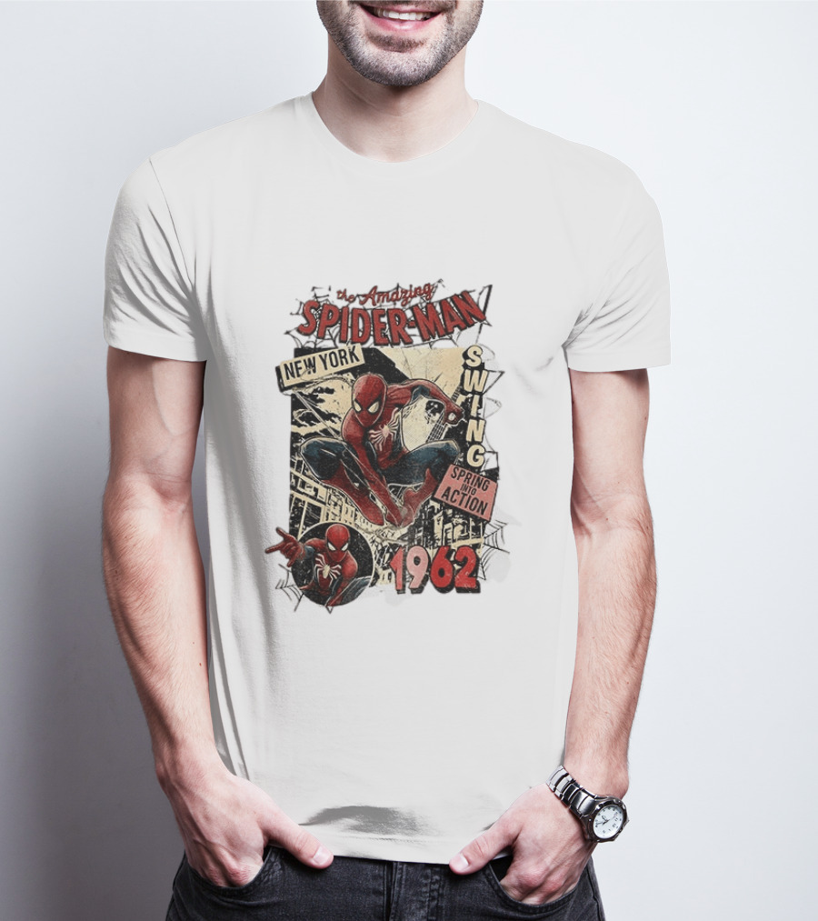 Amazing Spider Man New York Swing Spring Into Action 1962 T-Shirt