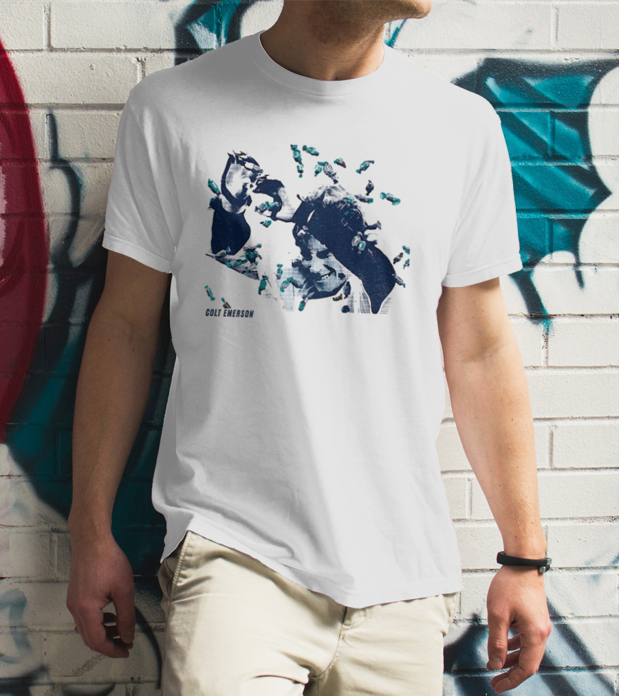 Colt Emerson Walk Off Bubble Gum Bath Mariners Baseball T-Shirt