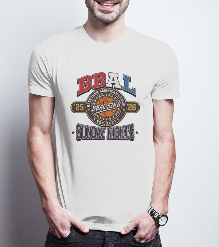 Dave Portnoy Besecker American League BBAL SZN 6 Sunday Nights 2025 2026 T-Shirt