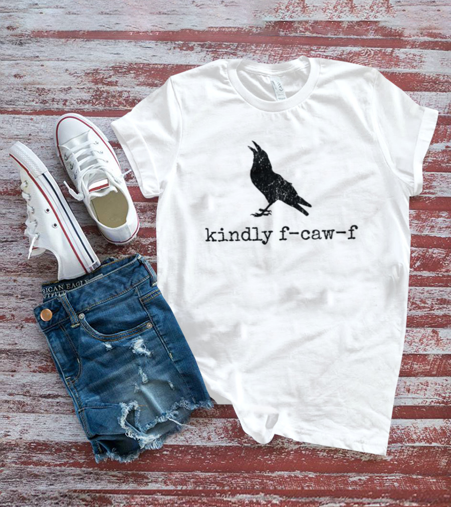 Raven Kindly F Caw F Silhouette Meme T-Shirt