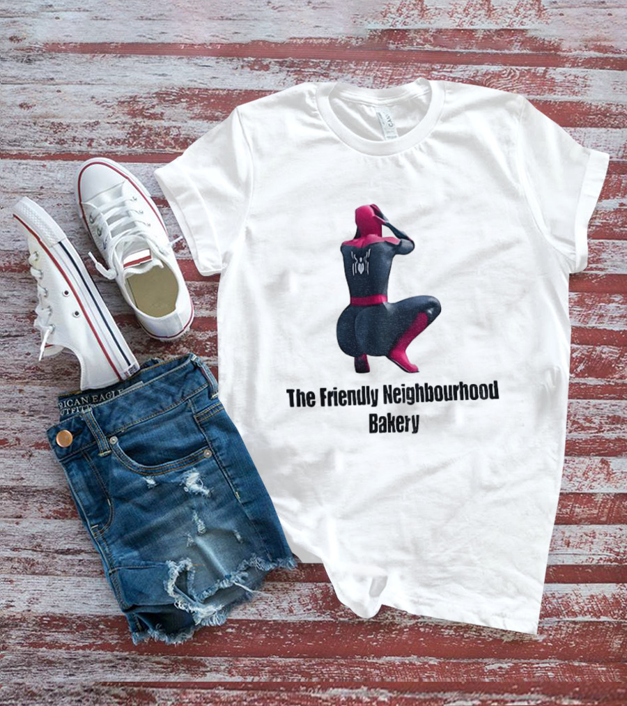 Sexy Spider Man The Friendly Neighbourhood Bakery Pose T-Shirt