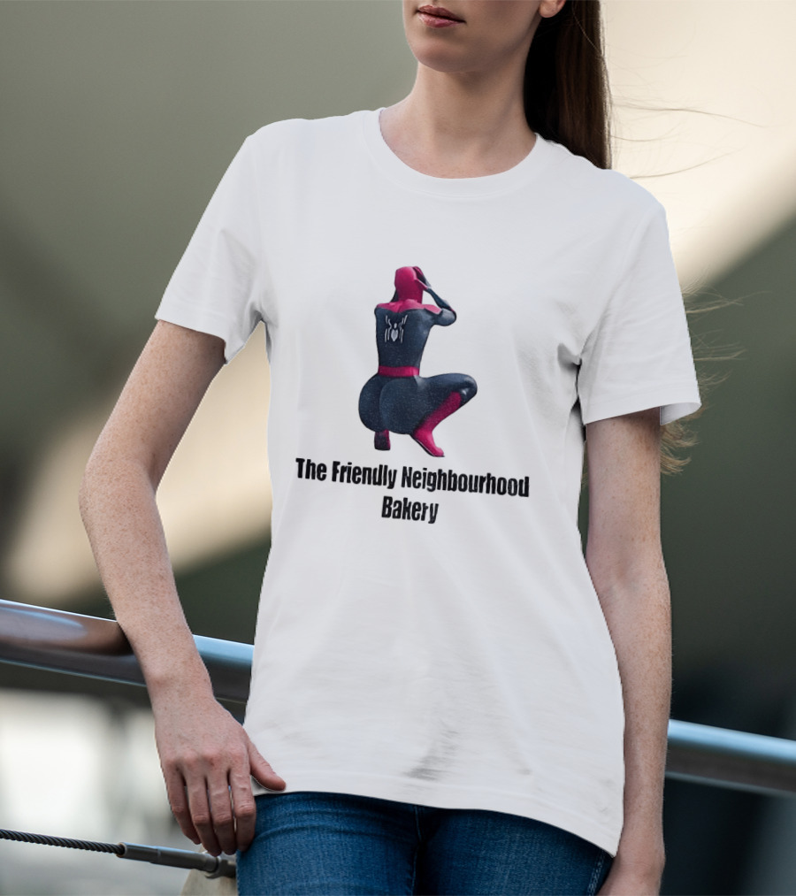 Sexy Spider Man The Friendly Neighbourhood Bakery Pose T-Shirt