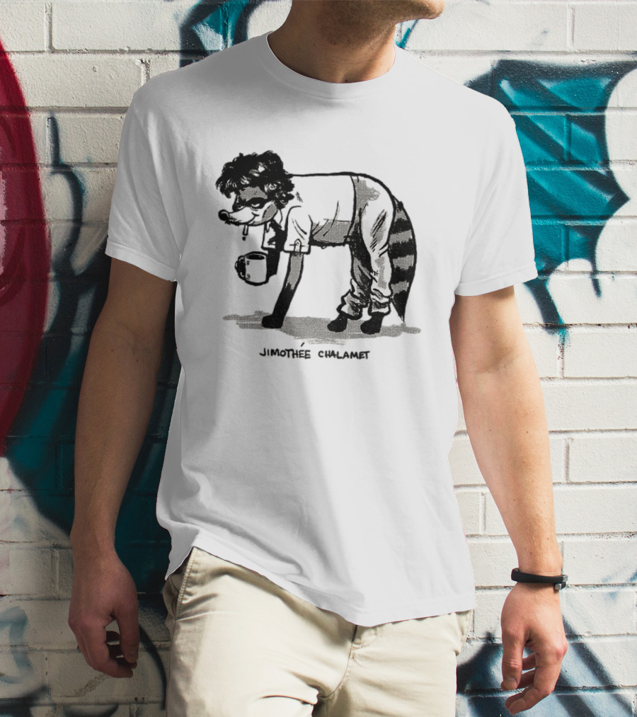 Timothée Chalamet Jimothy Raccoon 2026 Crossover Meme T-Shirt