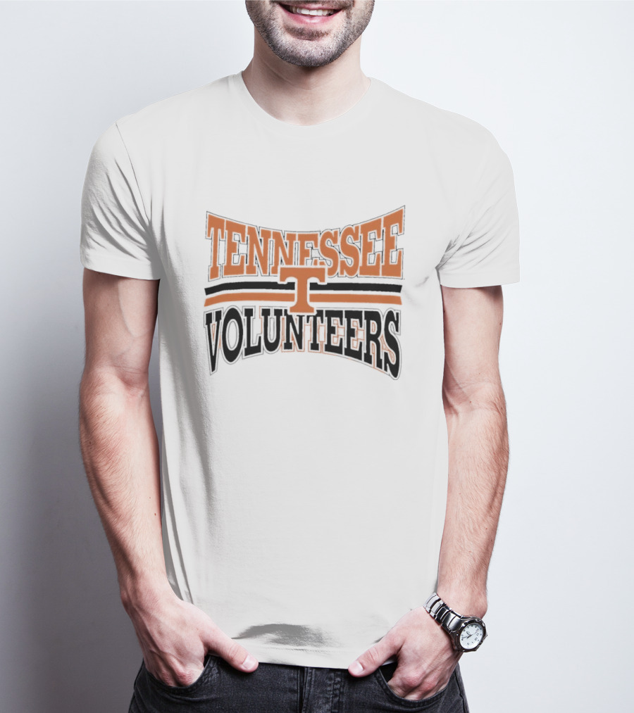 Tennessee Volunteers NCAA Orange Black Arched Block Lettering T-Shirt