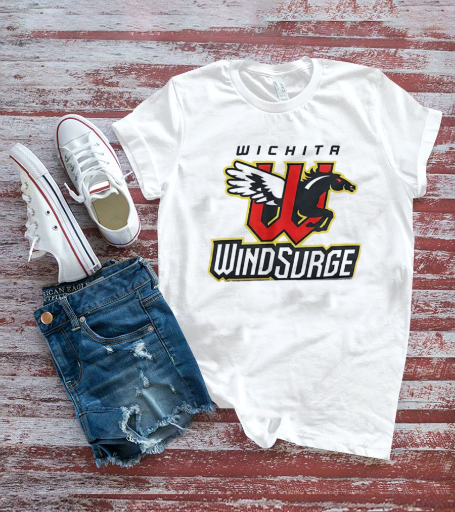 Wichita Wind Surge Black Pegasus Red W T-Shirt