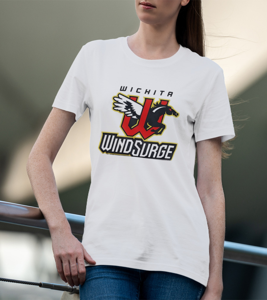Wichita Wind Surge Black Pegasus Red W T-Shirt