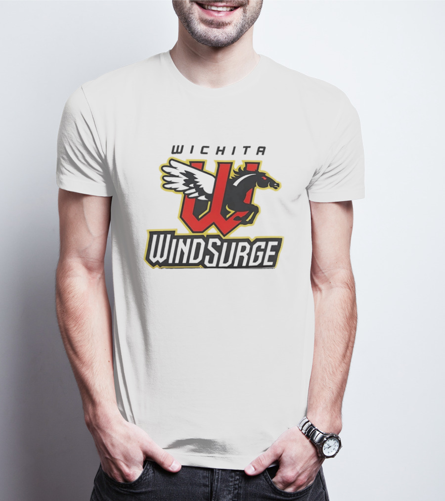 Wichita Wind Surge Black Pegasus Red W T-Shirt