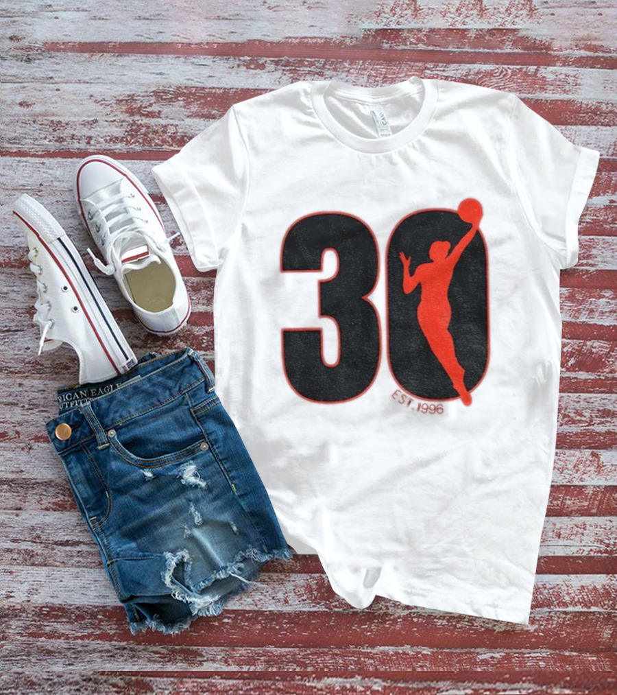 WNBA 30th Anniversary 1996 Basketball Player T-Shirt