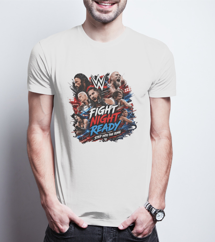 WWE Fight Night Ready Step Into The Ring SummerSlam Superstars T-Shirt