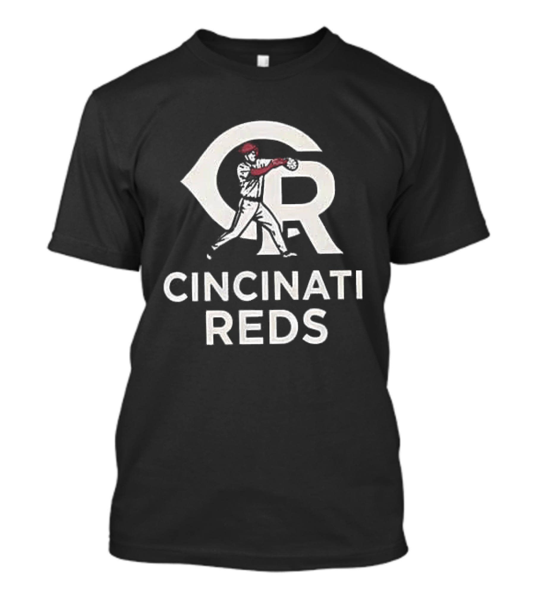 Cincinnati Reds Skull Crossing Bats Baseball Logo Sports Fan T-Shirt