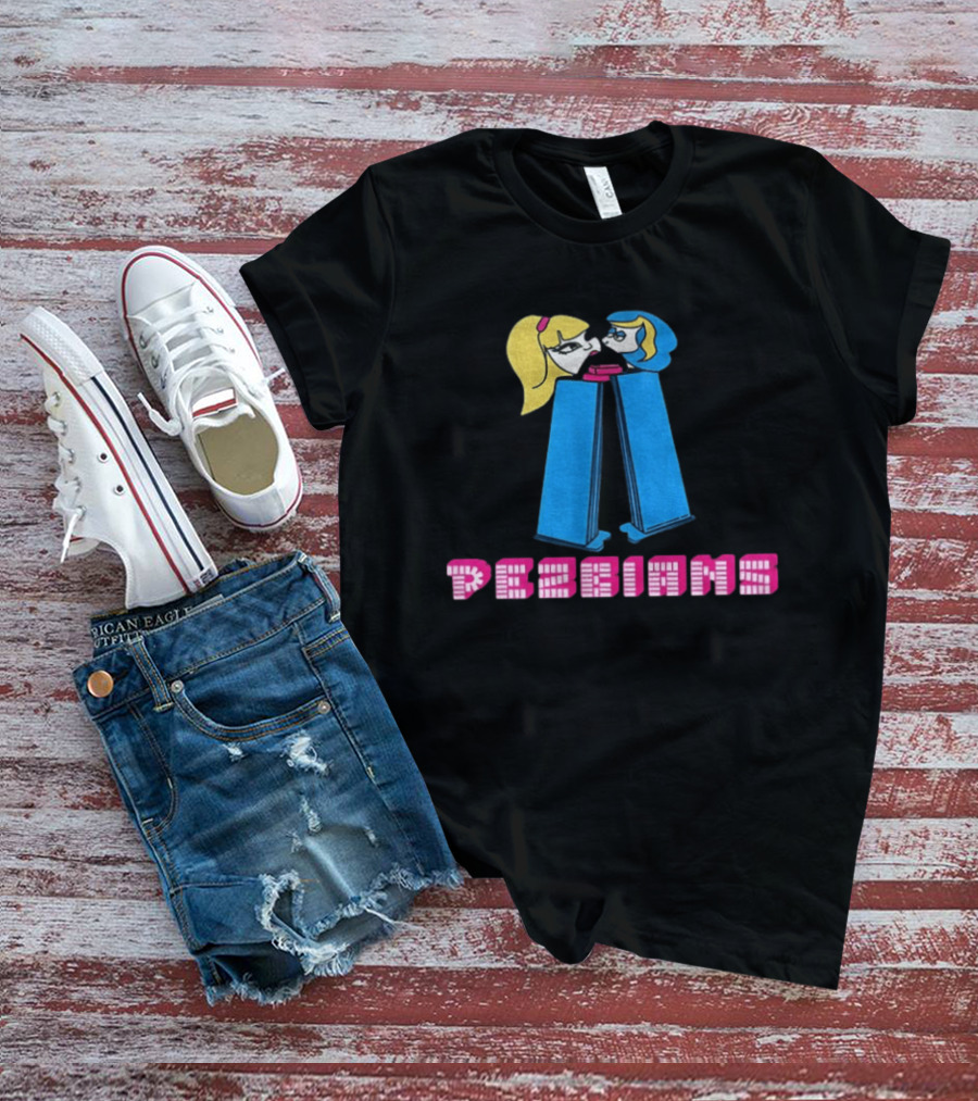 Pezbians The Powerpuff Girls Pez Dispenser Mashup T-Shirt