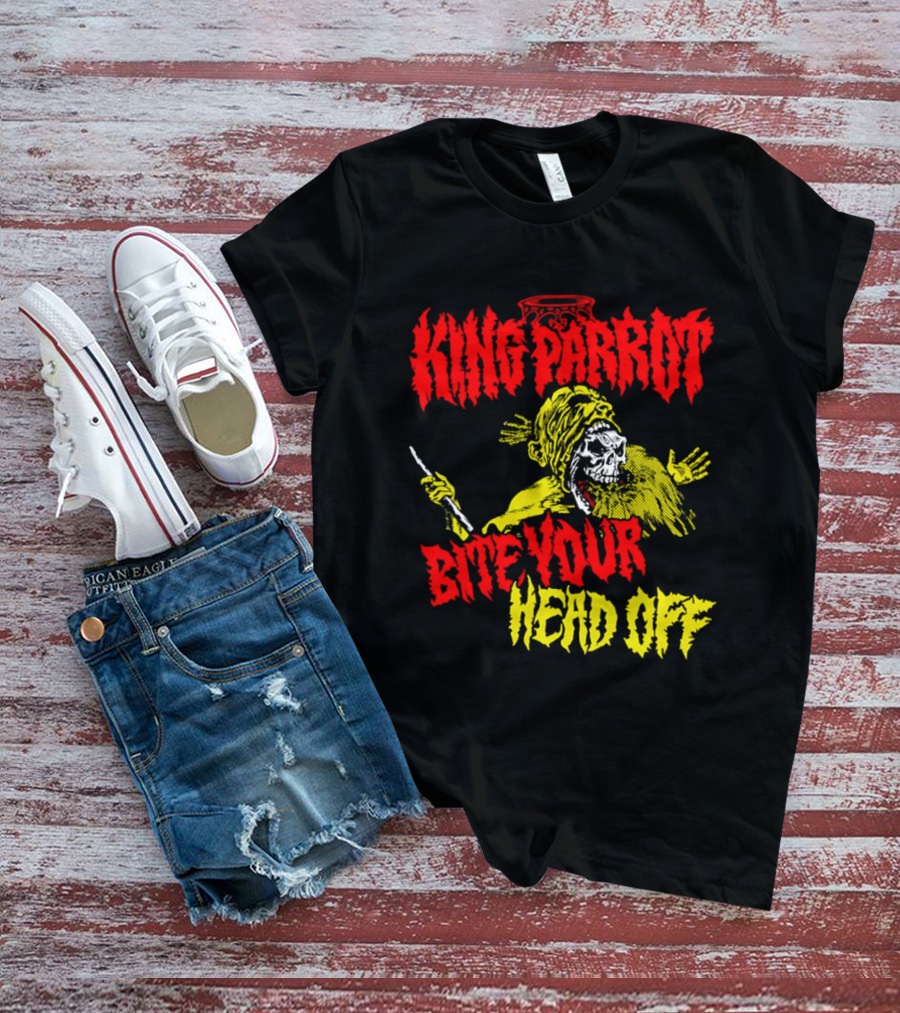 King Parrot Bite Your Head Off Skull And Creature T-Shirt