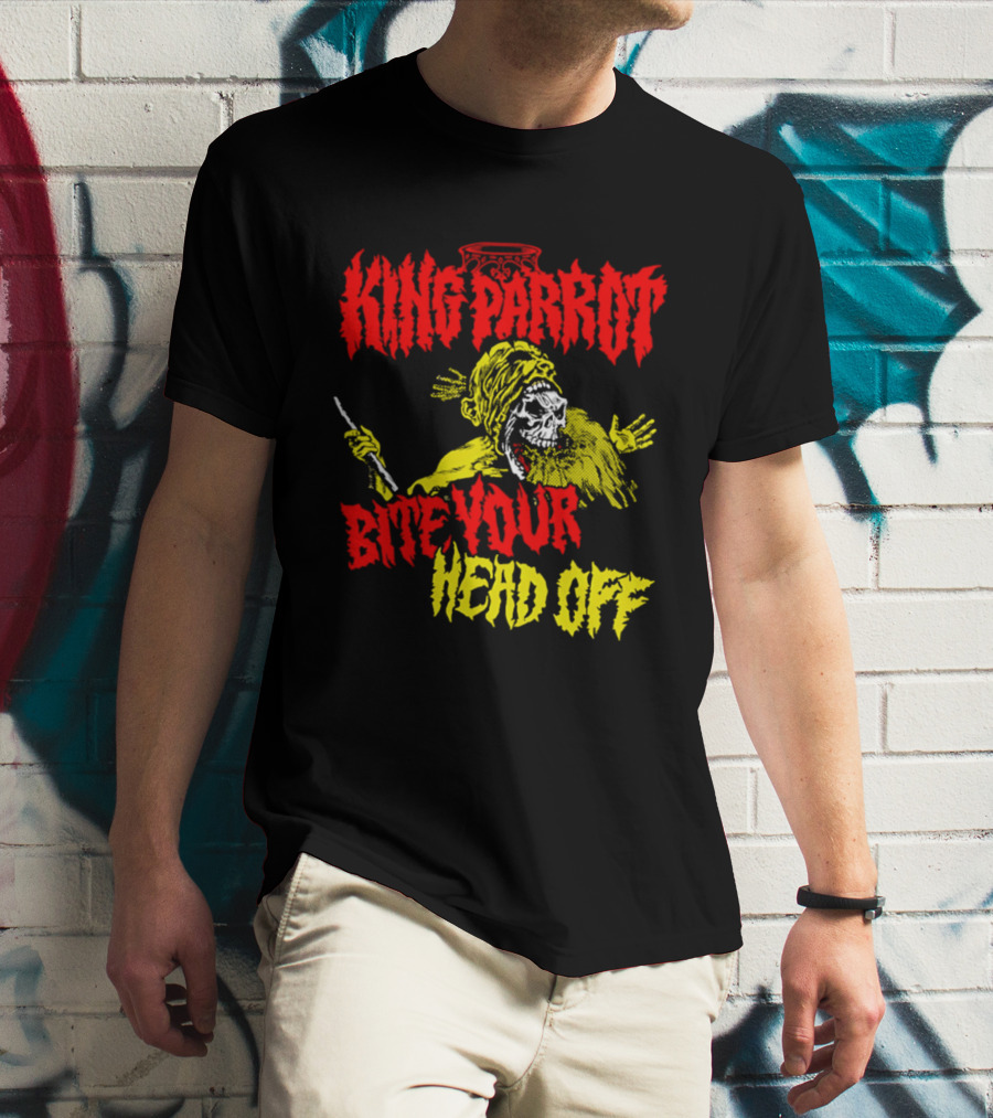 King Parrot Bite Your Head Off Skull And Creature T-Shirt