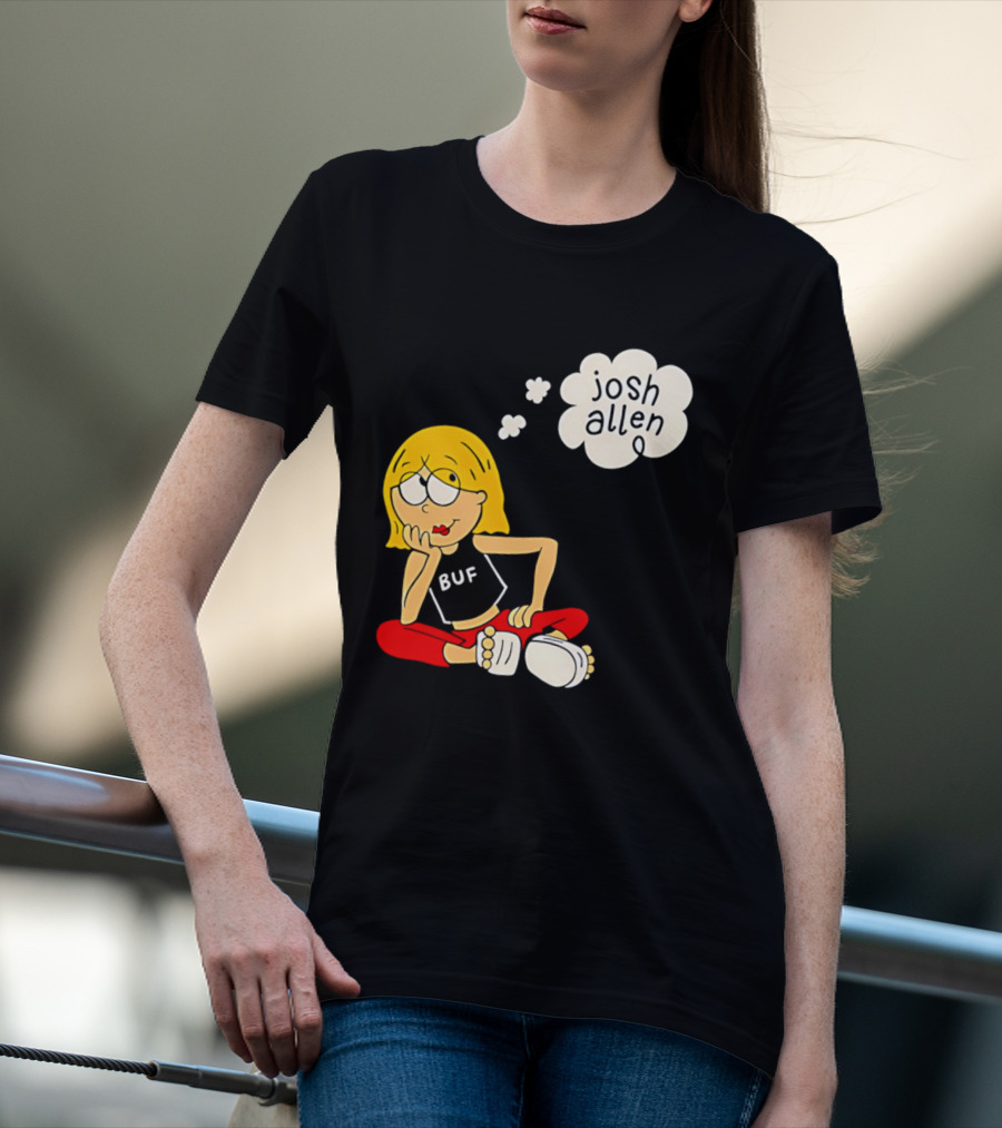 Lizzie McGuire BUF Josh Allen Dreaming Cartoon T-Shirt