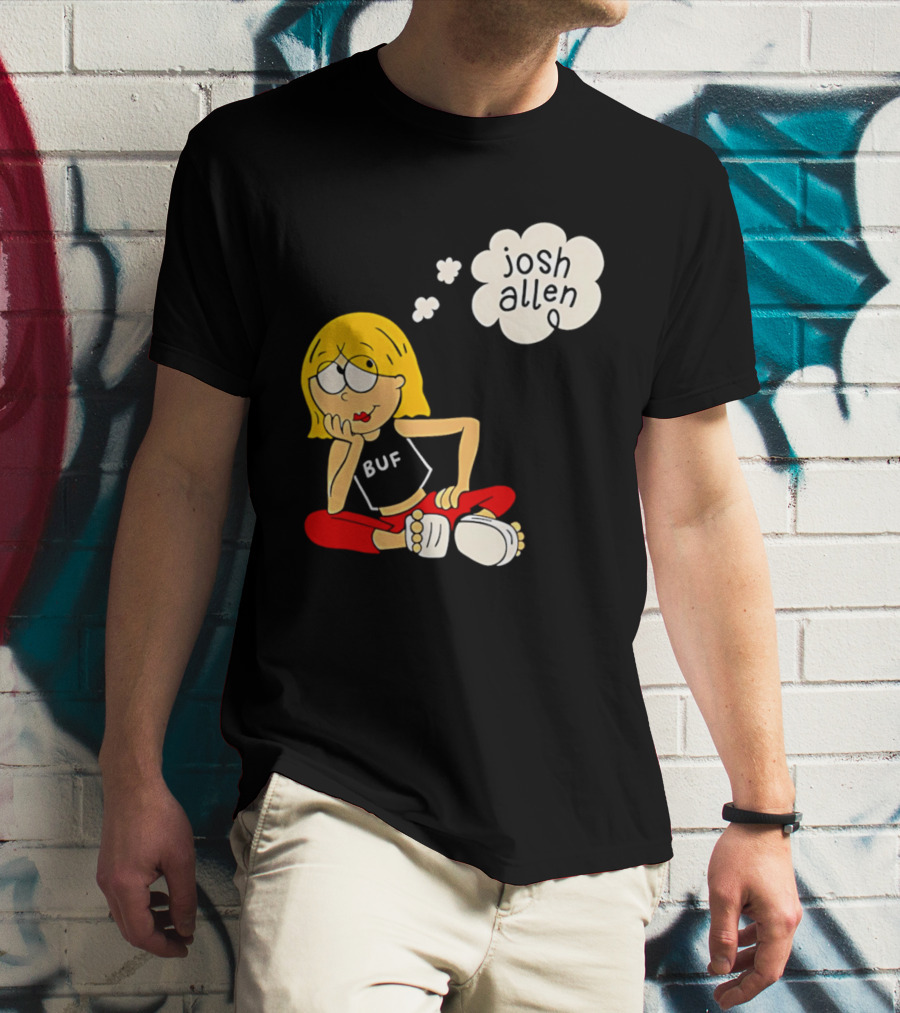 Lizzie McGuire BUF Josh Allen Dreaming Cartoon T-Shirt
