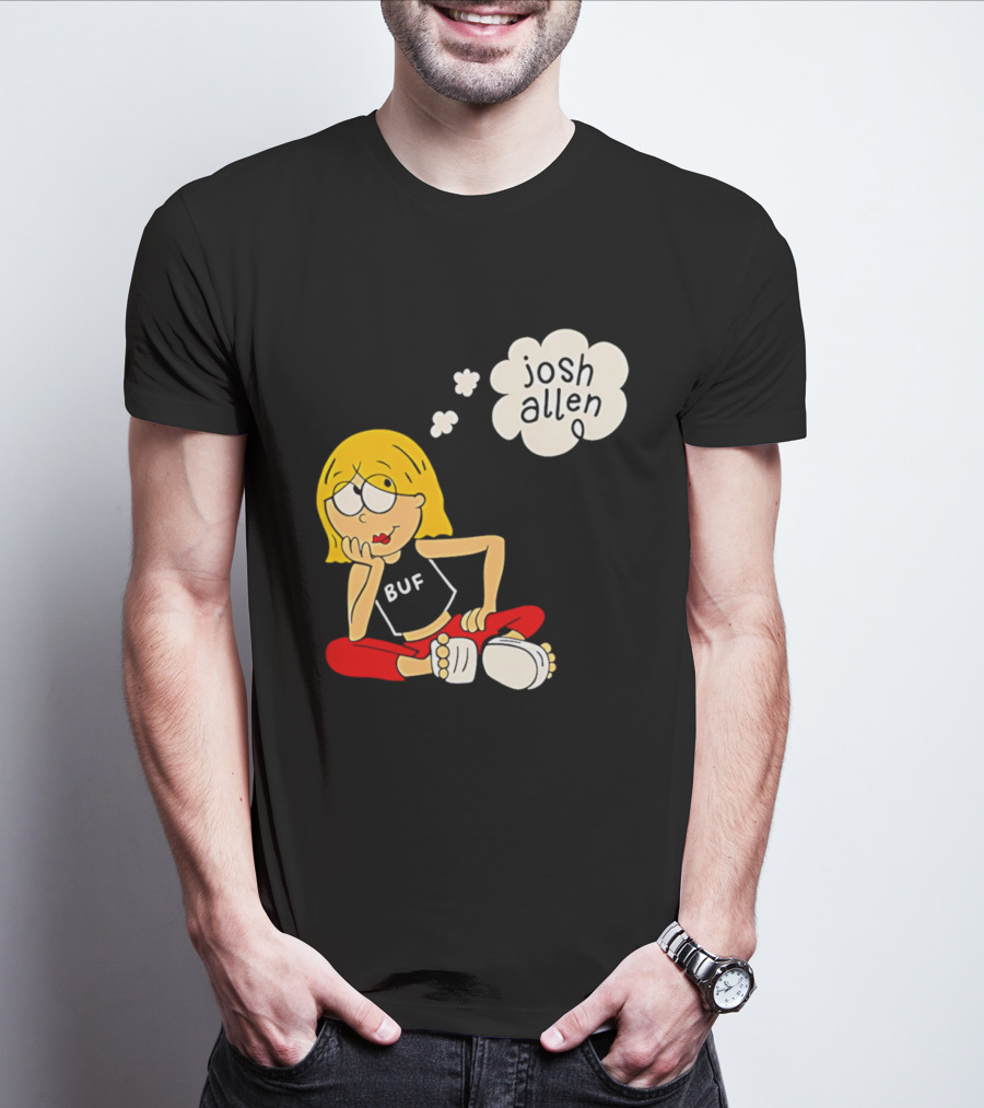 Lizzie McGuire BUF Josh Allen Dreaming Cartoon T-Shirt