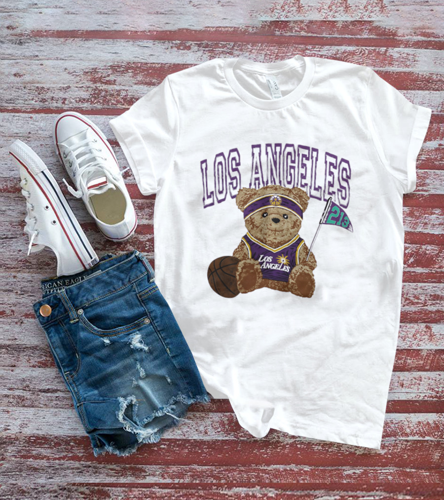 Los Angeles Basketball Bear 213 Team Spirit T-Shirt