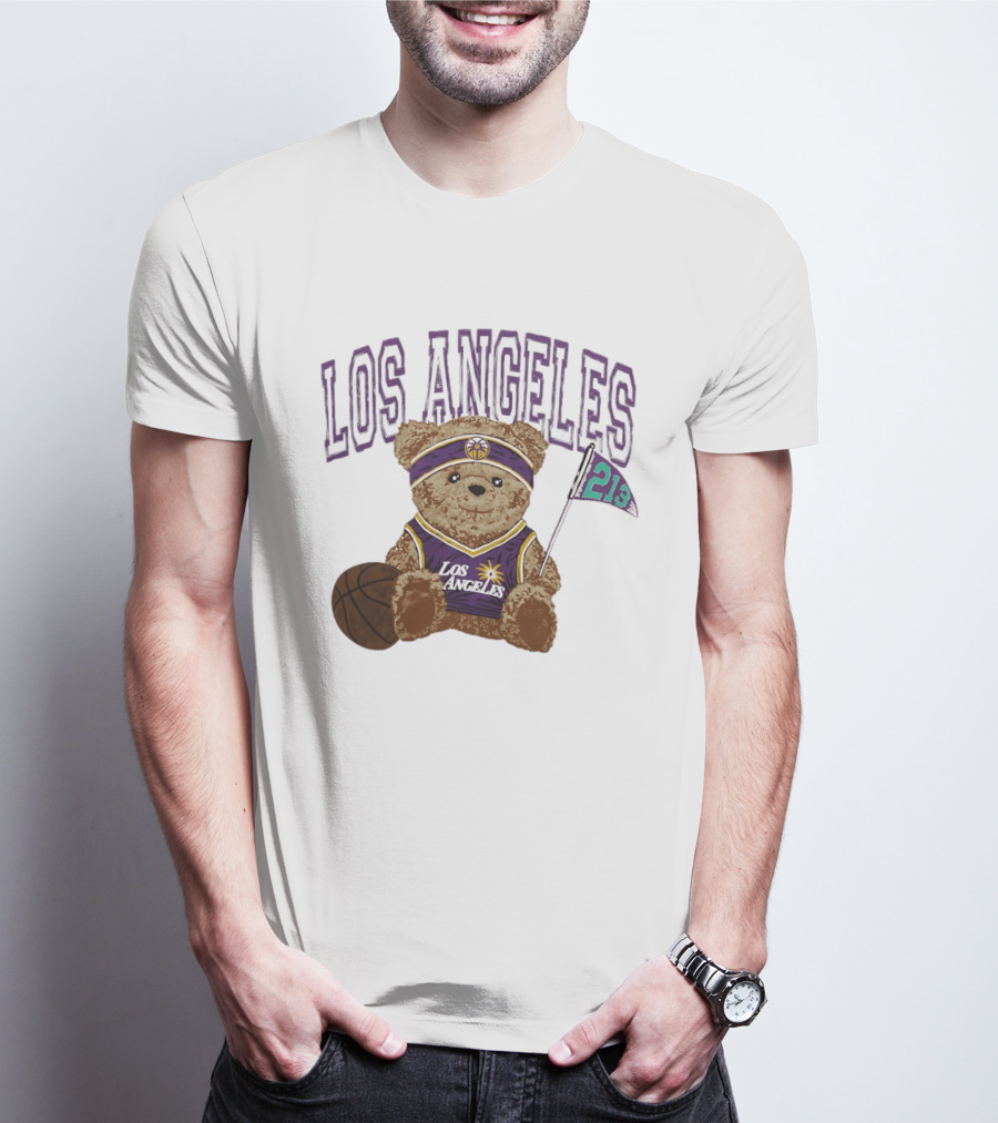 Los Angeles Basketball Bear 213 Team Spirit T-Shirt