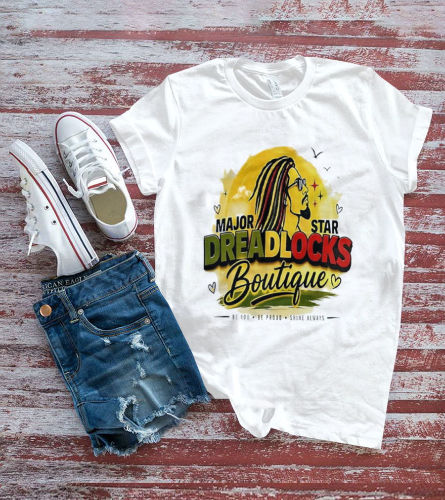 Major Star Dreadlocks Boutique Be You Shine Always Rastafarian Man Profile T-Shirt