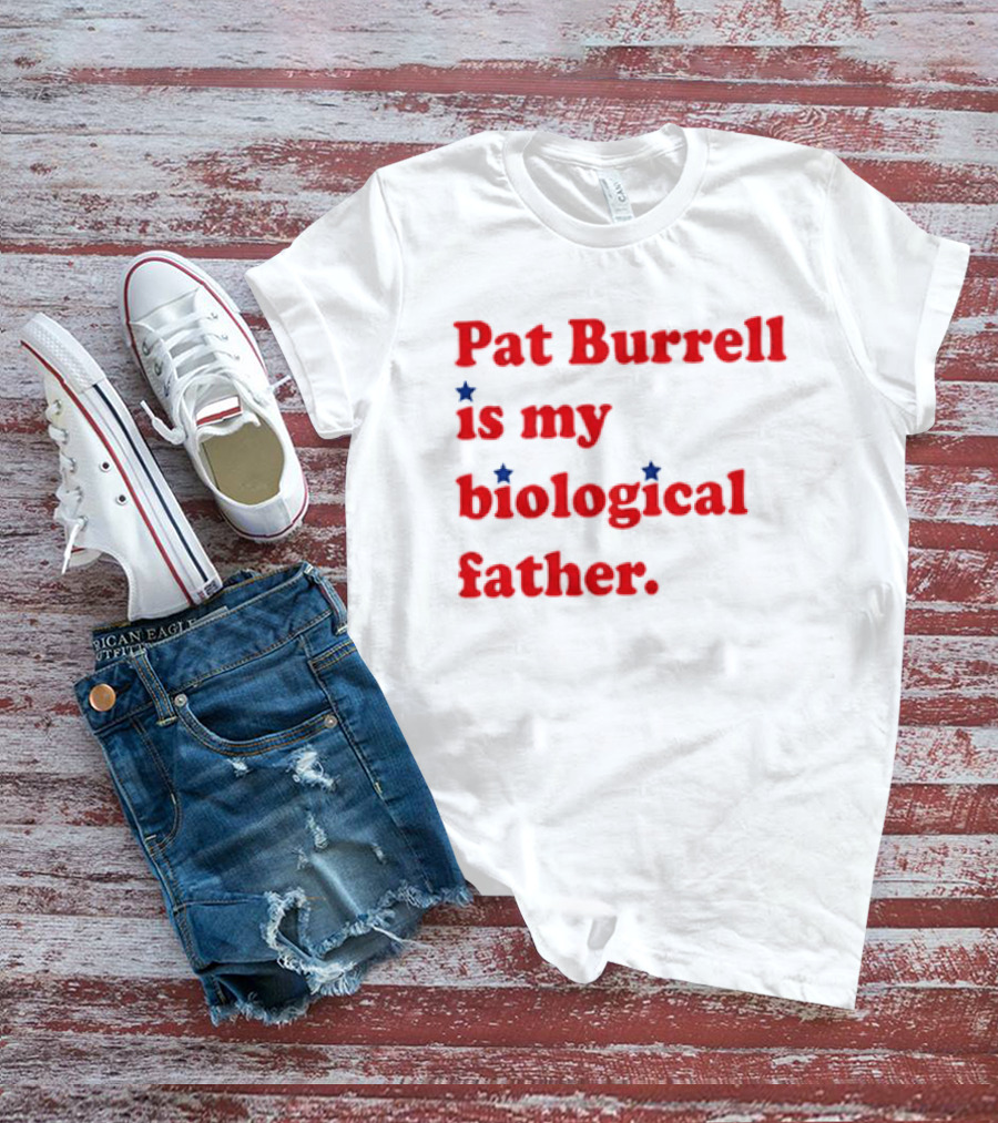 Pat Burrell Is My Biological Father Red Blue Star Dots T-Shirt