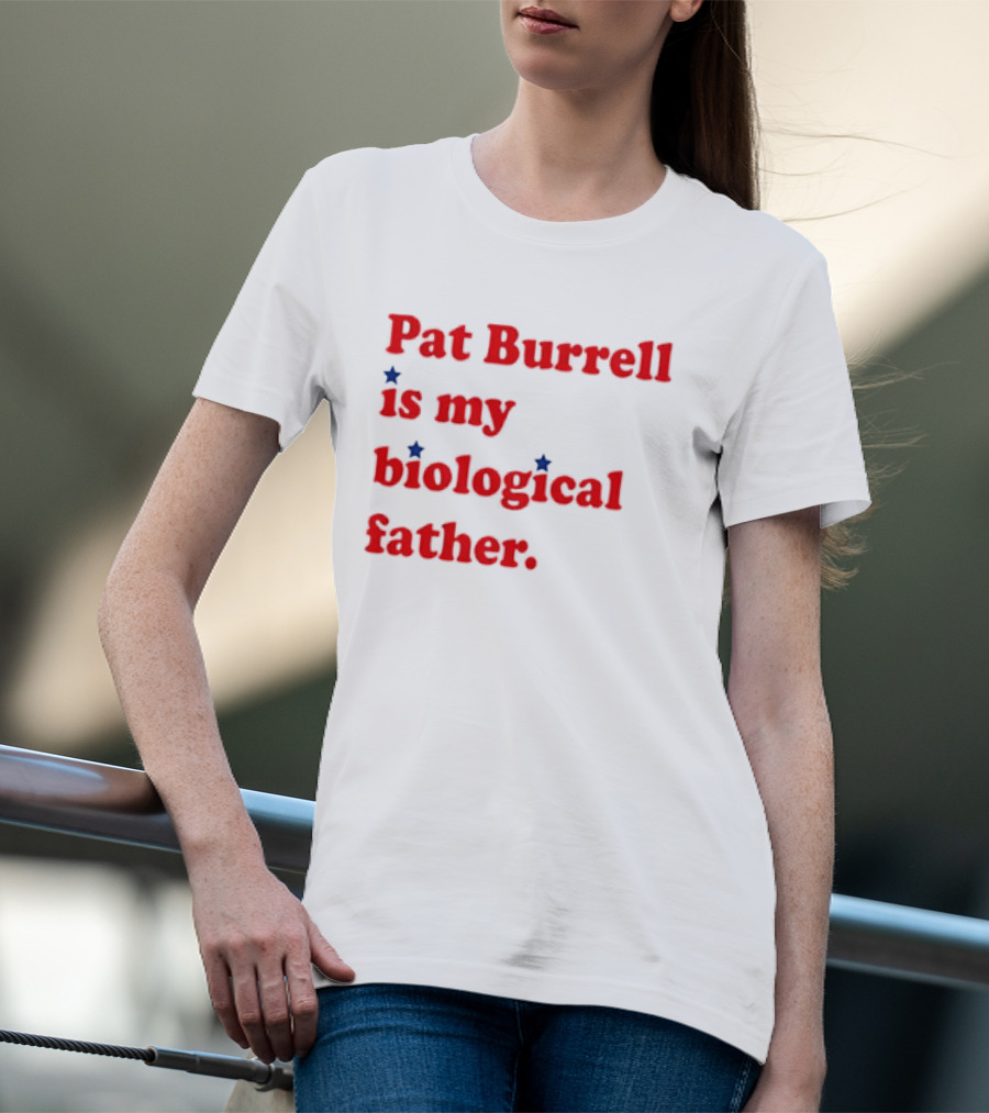 Pat Burrell Is My Biological Father Red Blue Star Dots T-Shirt